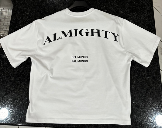 WHITE OVERSIZE BOXFIT T-SHIRT